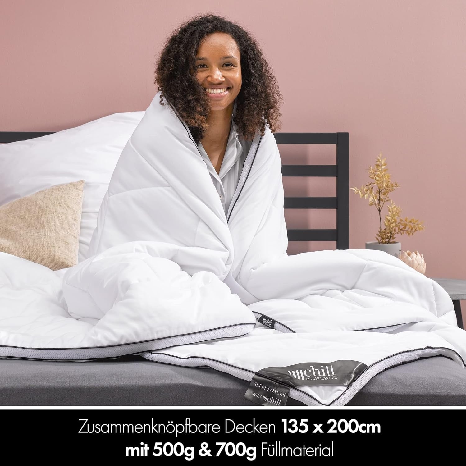 4-Jahreszeiten-Steppdecke 135 x 200 – 2-in-1-Ganzjahresdecke 135 x 200 – atmungsaktive, waschbare und vegane Steppdecke – Duo-Steppdecke mit Komfortband zum Schlafen – 500 g und 700 g Füllung. Steppdecken und Steppdecken Naty Shop
