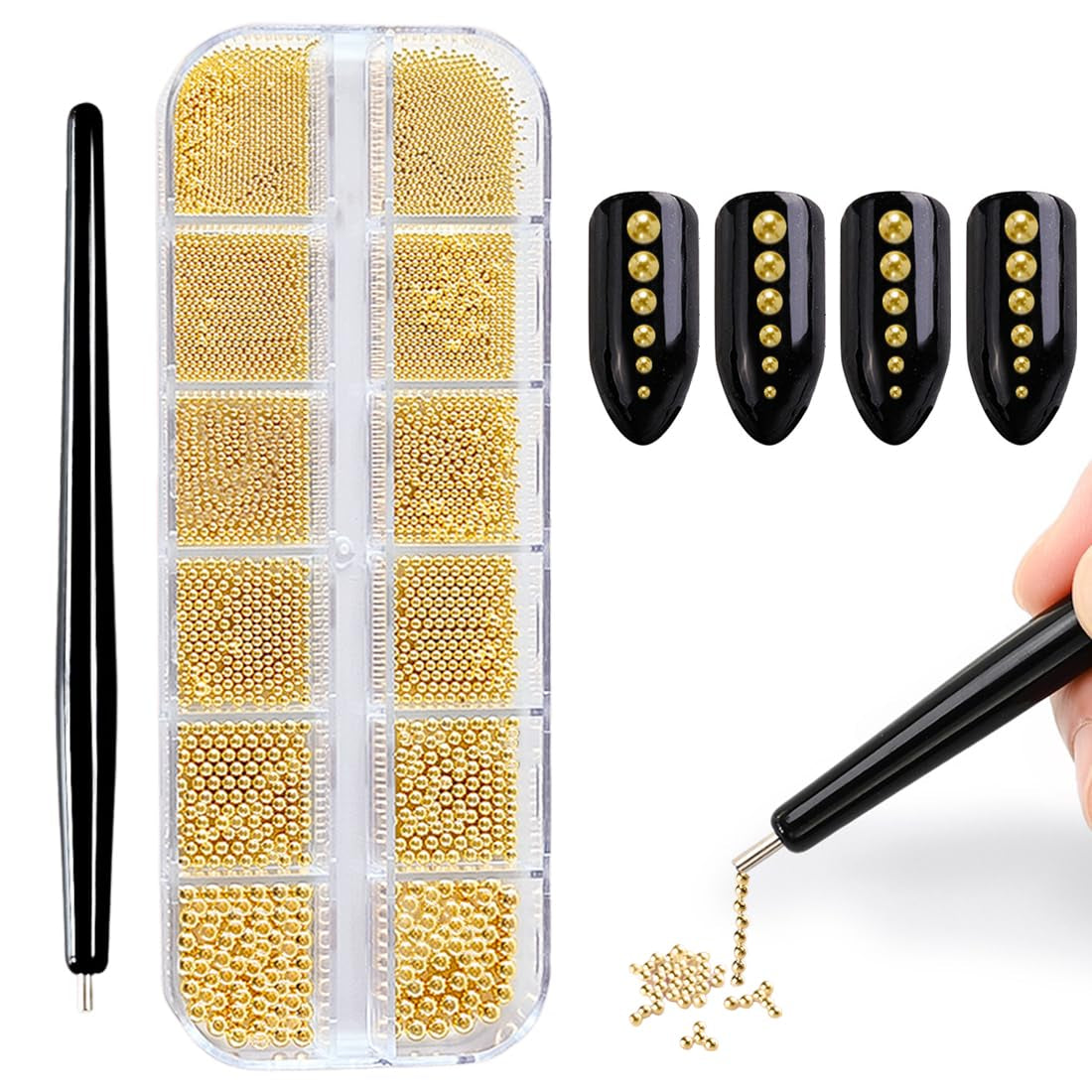 100 Stück 3D Blume Nagel Charms Nägel Zubehör Nageldesign Glitzersteine ​​​​Nailart Strasssteine ​​​​Flower Nail Charms Luminous Flower Nail Art Charms Bunte Blumen Deko Nagel Steinchen Flowers Nail