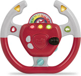 Kunststoff Battat, BT2525Z Interaktives Lenkradspielzeug auch für Reisen und Autofahrten mit Lichtern und Geräuschen für Kinder ab 2 Jahren, Rot, kompatibel mit Autos Bebe Toys Naty Shop