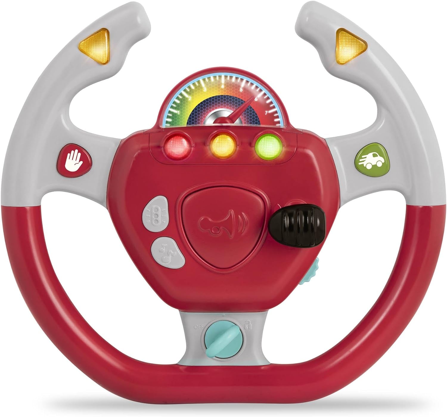 Kunststoff Battat, BT2525Z Interaktives Lenkradspielzeug auch für Reisen und Autofahrten mit Lichtern und Geräuschen für Kinder ab 2 Jahren, Rot, kompatibel mit Autos Bebe Toys Naty Shop
