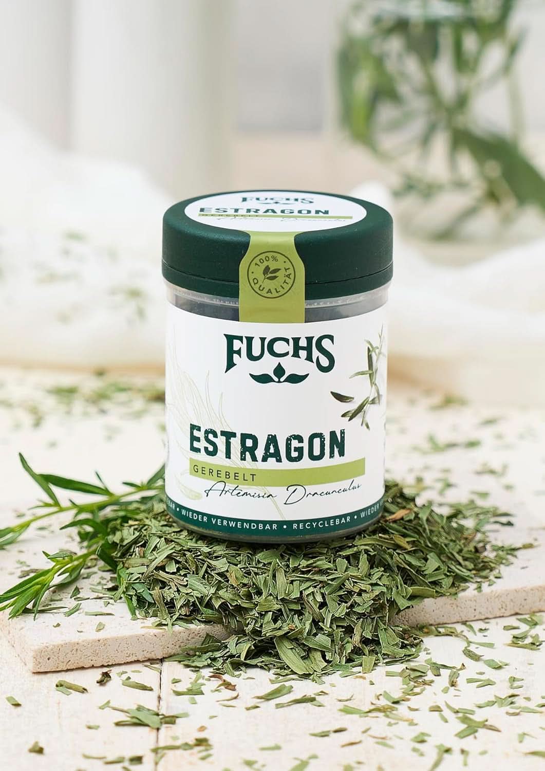 Fuchs, Estragon, französische Kräuter zum Verfeinern von Salaten oder Sauce Hollandaise, 10 Gramm Condimente Naty Shop
