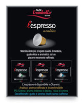 Caffè TROMBETTA L'Espresso, Italienischer Kaffee Nespresso kompatible Kapseln. Aus 100% Arabica mit einem vollmundigen und körperreichen - 50 Kapseln, 50 Stück (1er Pack)