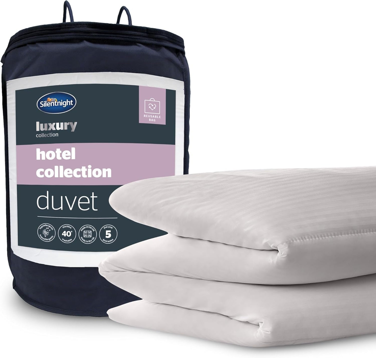 Bettdecke Silentnight Hotel Collection 10,5 Tog – Doppelbett, Polyester, weiß Bettdecken und Steppdecken Naty Shop Doppelbett 10,5 Tog