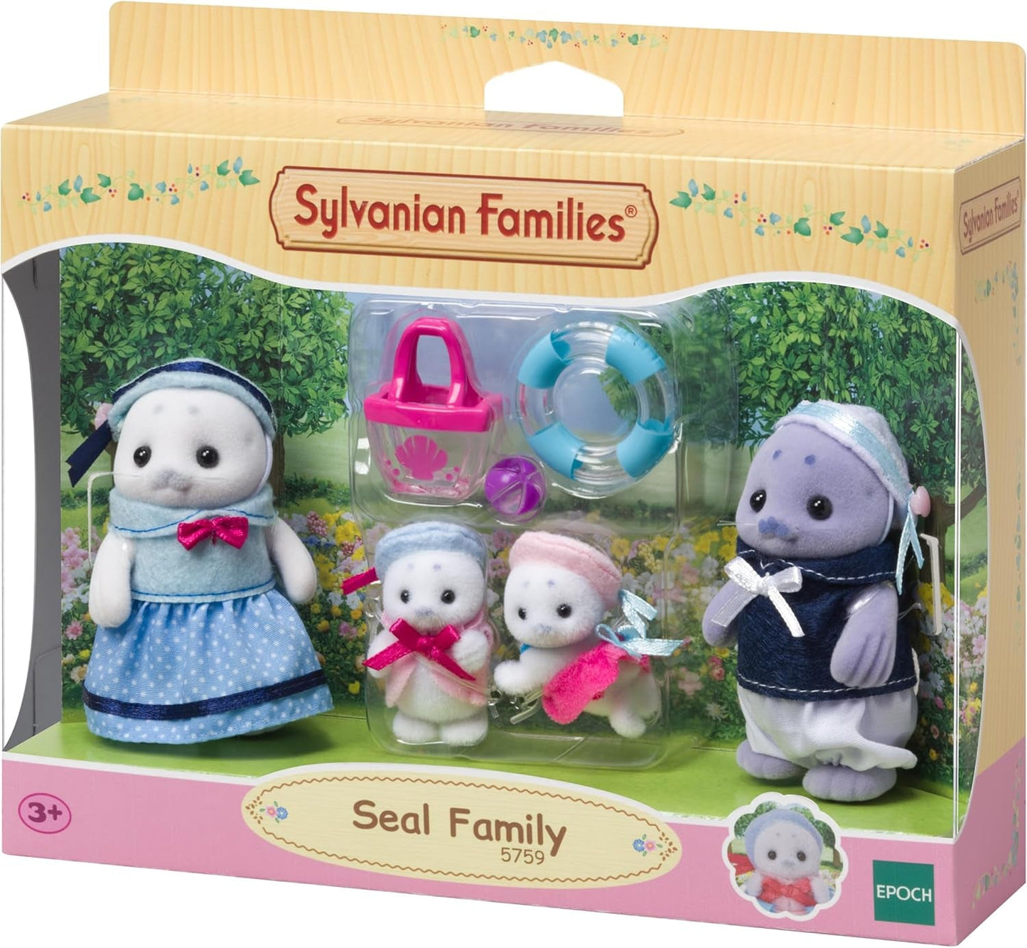 Sylvanian Families – 5759 Robbenfamilie, Tierfigur, detailliertes Spielzeug für Kinder ab 3 Jahren