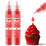 Gel-Lebensmittelfarbe – HXDZFX 2×30 ml, zuckerfreie Lebensmittelfarbe, hochkonzentriert, zum Dekorieren von Kuchen, weißem Fondant, Makronen, Keksen, Backen, Ostereiern, Schleim (Traubenviolett)