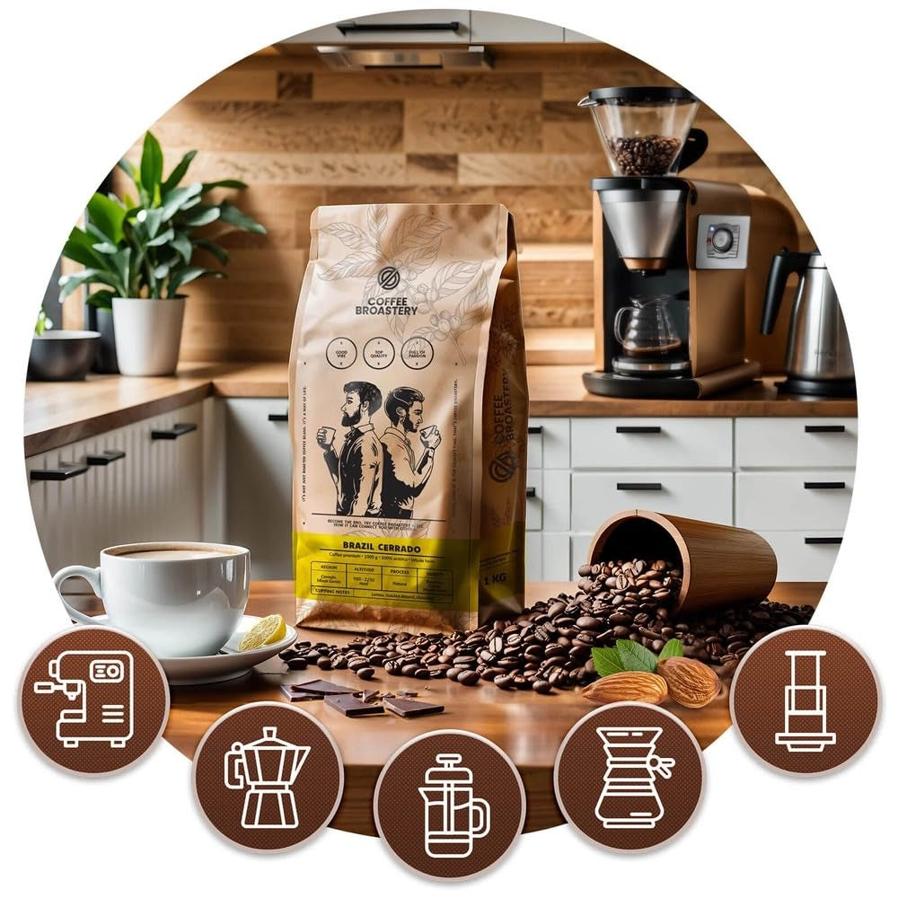 Satz Kaffeebohnen 3x1kg 3000g | Brasilien Guaxupe | Brasilien Mogiana | Brasilien Cerrado | Brasilien | Spezialkaffee | Frisch frittiert