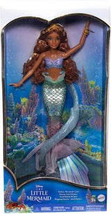 Mattel Disney Arielle, die kleine Meerjungfrau – Deluxe-Meerjungfrau-Puppe mit Haarperlen und Puppenständer zum fantasievollen Spielen und Präsentieren, für Kinder ab 3 Jahren, HNF42