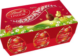 Ostermischung Lindt Schokolade LINDOR | Schachtel 144g | LINDOR-Eier, die auf der Zunge zergehen, in drei Varianten: Milchschokolade, Zartbitterschokolade, Haselnuss | Osterschokolade | Geschenk aus Schokolade | 1 Packung