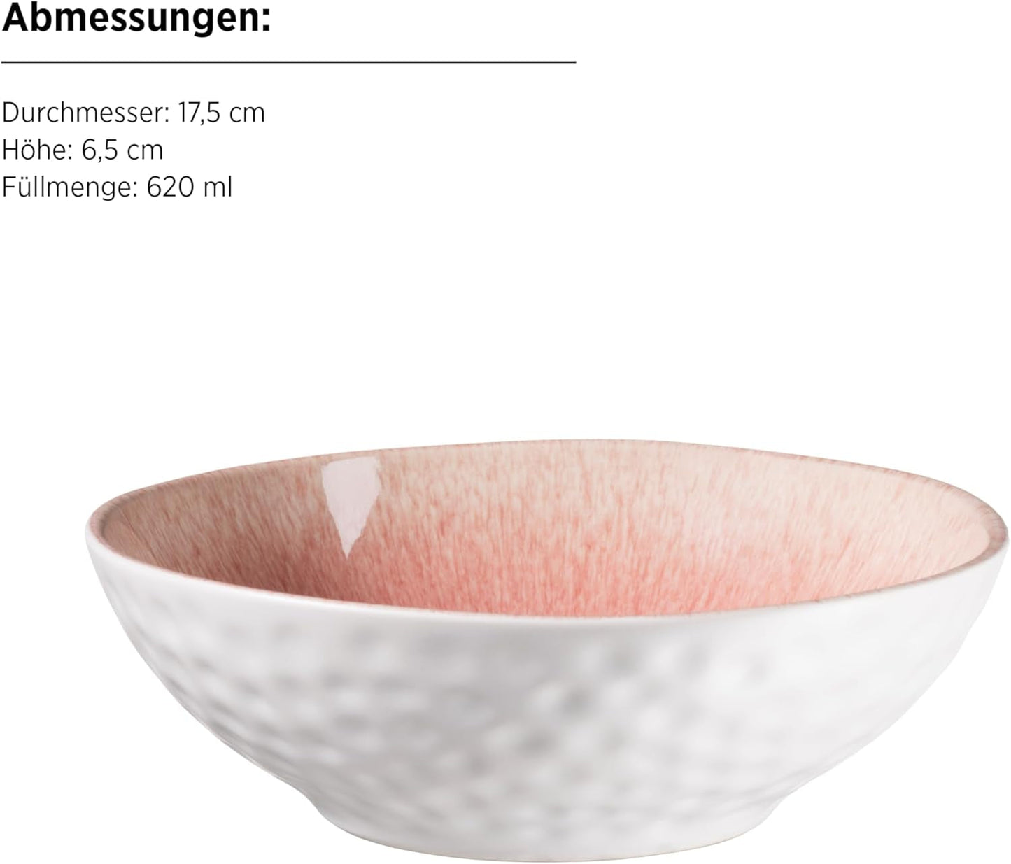 MÄSER 934111 Serie Frozen, Geschirr-Set aus Keramik für 4 Personen, 16-teiliges Kombiservice mit organischen Formen, in biergesprenkeltem Service, Beere