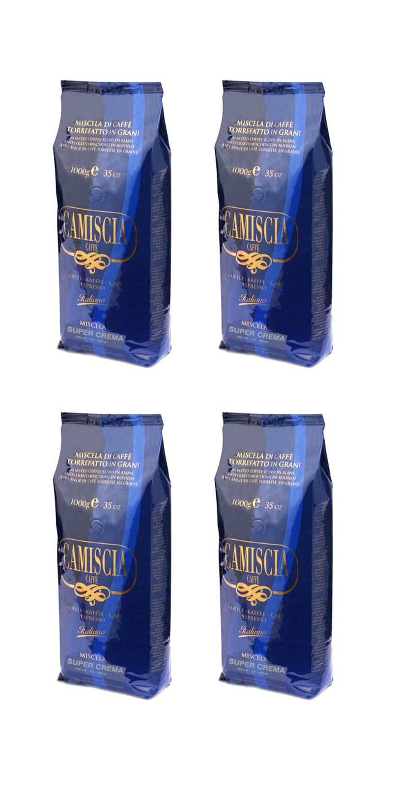 Kaffeebohnen Miscela Super Crema 4 kg, Sparpackung (4 Packungen x 1000 g)