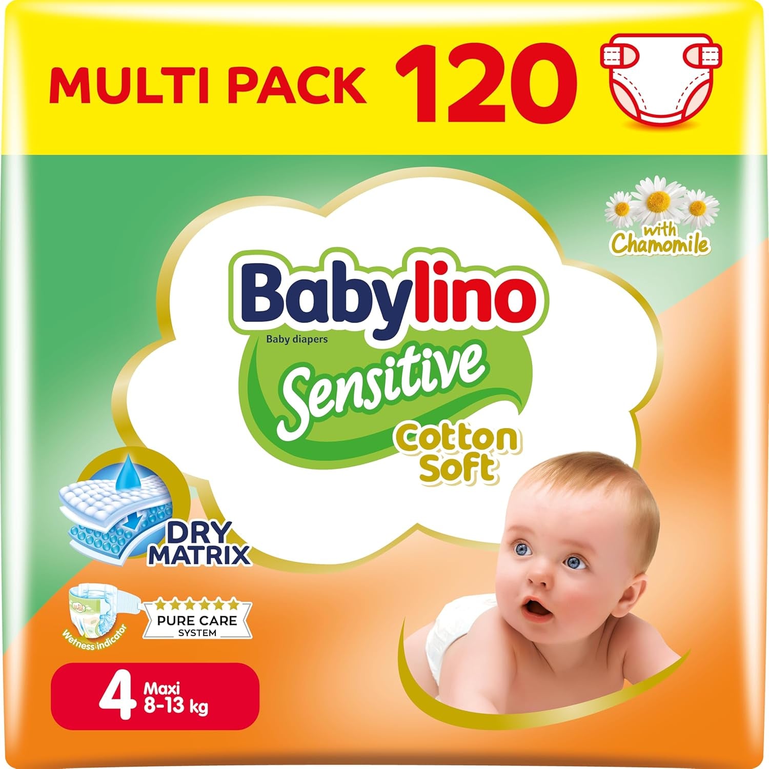 Windeln für empfindliche Babys, Größe 6, extra groß (13-18 kg), 114 Windeln