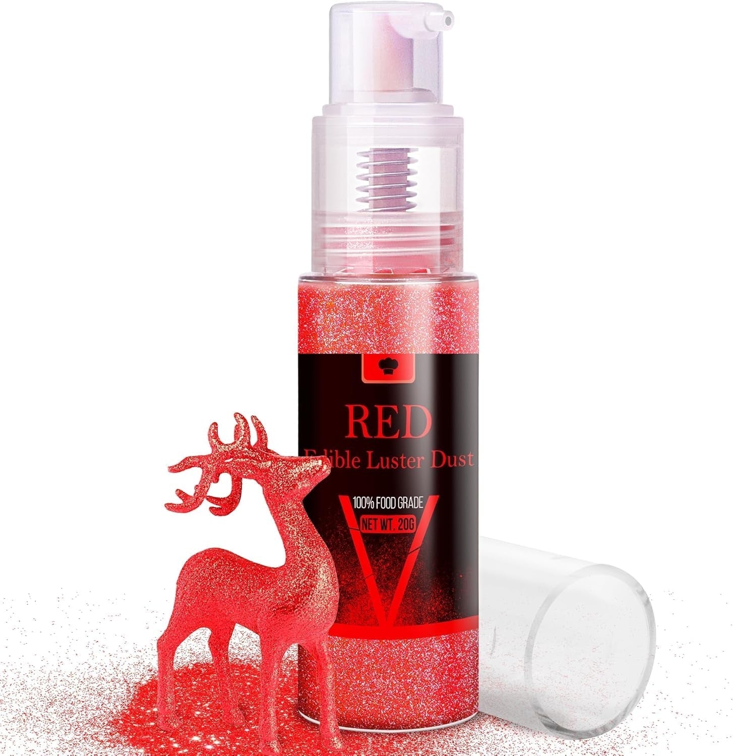 Essbares Glitzerspray-Set – 20 g schillernder Glitzerstaub für Getränke, Champagner, Kuchen – essbare metallische Lebensmittelfarbe für Cocktails, Wein, Likör, Backen, Kuchen