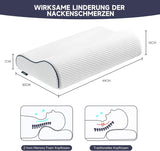 Z-Hom Nackenstützkissen, Memory-Schaum-Kissen, Seitenschläferkissen, ergonomisches Kissen, Anti-Schnarch-Kissen, orthopädisches Schlafkissen, abnehmbarer Bezug (49 x 30 x 7/10 cm). Orthopädische Halskissen von Naty Shop