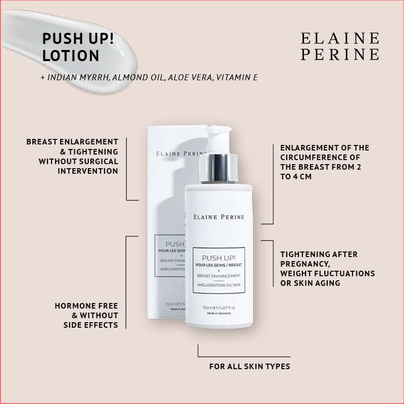 Brustvergrößerungs- und Bruststraffungscreme, natürliche Inhaltsstoffe – PUSH UP! von Elaine Perine ™ Kosmetik und Schönheit Naty Shop