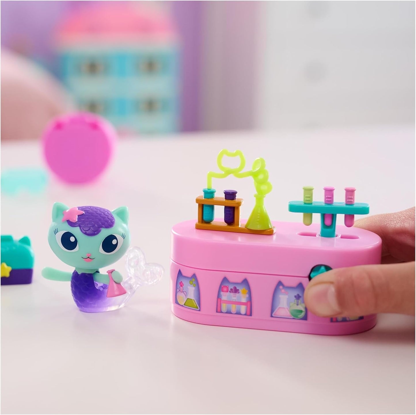 Gabby™S Puppenhaus, Bobble Kitty-Möbelpaket mit Erdmännchen-Katzenfigur mit Puppenhausmöbeln und Zubehör, ab 3 Jahren. Puppenhäuser Naty Shop