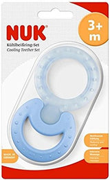 NUK Classic and Cool 2-teiliges Cooler-Beißring-Set für Massage und Kühlung, 1 Set, BPA-frei, farblich sortiert
