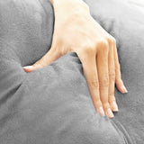 InnovaGoods Huglow Lesekissen mit Armlehne für Sofa, Bett und Teppich, Lesekissen mit Lordosenstütze und Tragegriff, ergonomisch, beugt Beschwerden und Schmerzen vor, grau