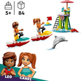 LEGO Friends Rettungsschwimmer-Aussichtsturm mit Jetskis, Kinderspielzeug, Geschenkidee für Mädchen und Jungen ab 5 Jahren mit 2 Figuren und einem Delphin, Jetski-Spielzeug 42623 Bausets Besuchen Sie den LEGO-Store