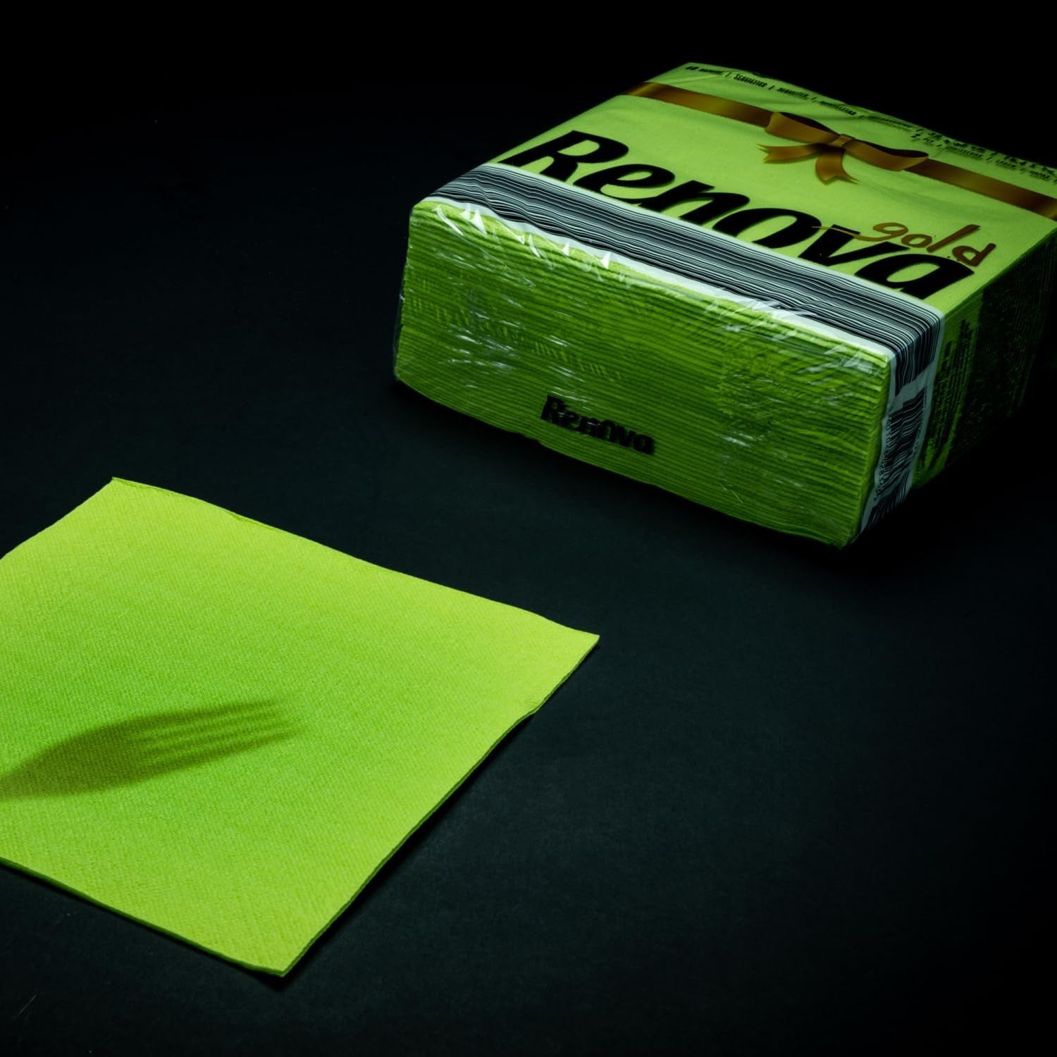 Renova Papierservietten, Gold, Grün, 40 Stück