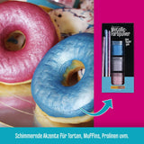 DECOCINO Metallic-Pastell-Farbpulver (3X2G) – Blau, Flieder und Rosa – Lebensmittelfarbpulver – Glitzerpulver geeignet für Fondant als Kuchendekoration und Kuchendekoration!