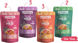 Sanabelle Freshe Mieze - Mixtray | 10 x 100g Mixpack | 4 köstliche Sorten Katzenfutter zum Probieren | Gedämpftes Nassfutter für Katzen, wie frisch gekocht