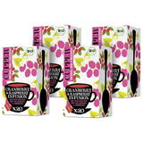 4Er Pack CUPPER Bio-Früchtetee „Cranberry & Raspberry Infusion“, 4X20 nicht-weiße Teebeutel, Bio, Fair Trade