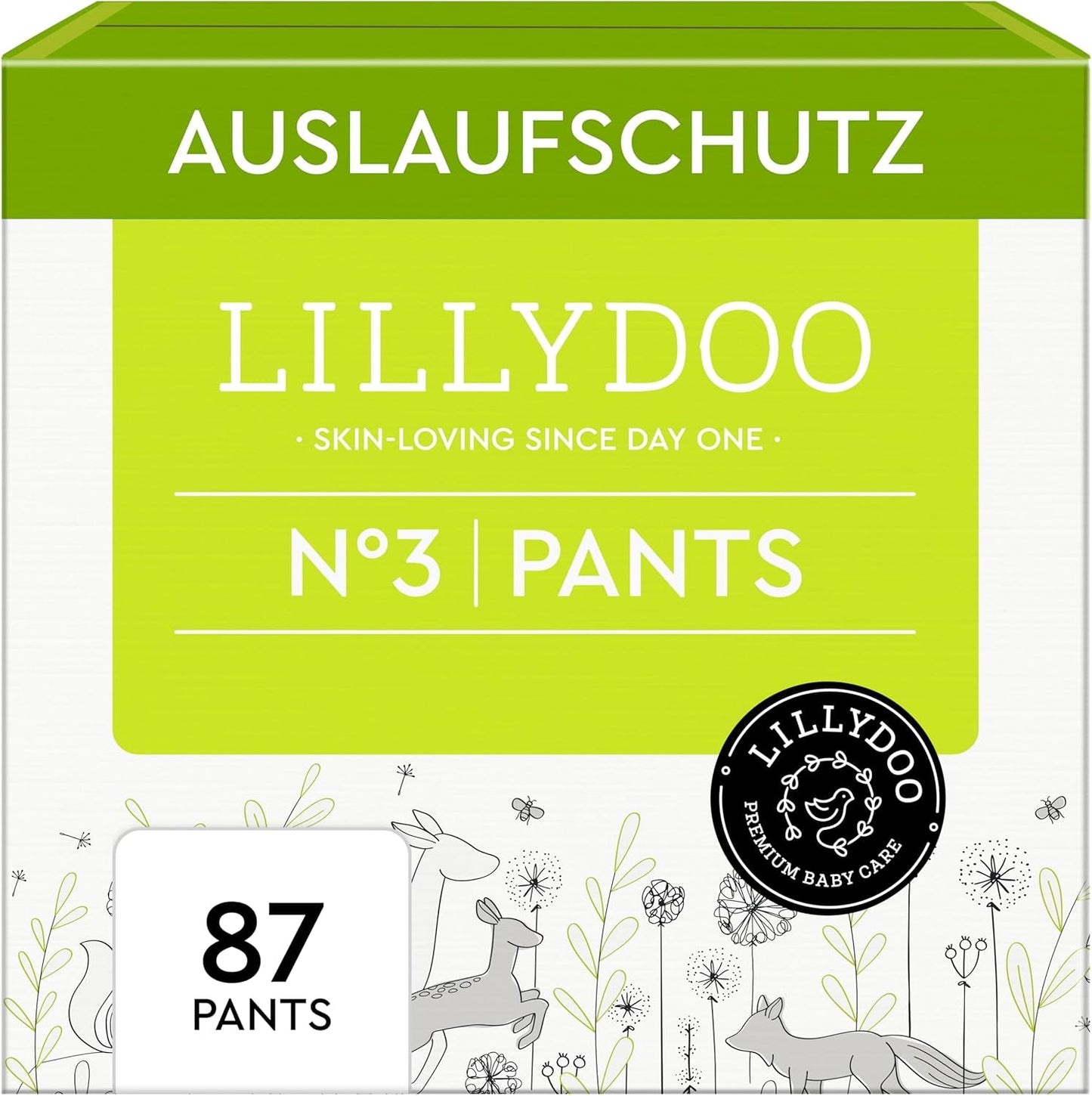 LILLYDOO hautfreundliche Hosen, Größe 5 (12–17 kg), Monatsbox (105 Stück)