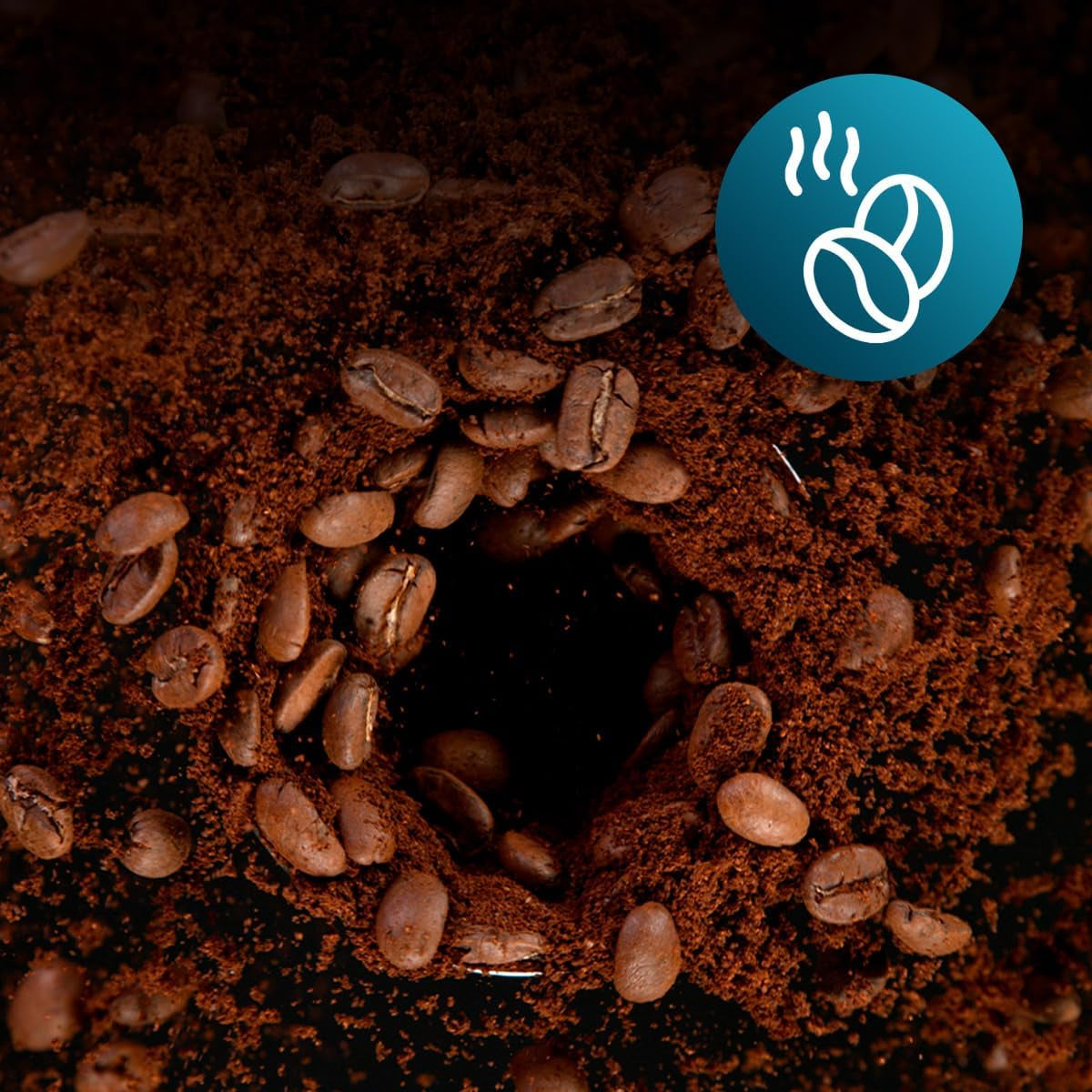 Cecotec Coffee 66 Grind & Drop Essential Filterkaffeemaschine. 1086 W, Messermühle, bis zu 12 Tassen, Extreme Aroma-Technologie, digital, Edelstahl, automatische Abschaltung.