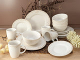 CreaTable, 23601, Serie Romantic Vintage, 16-teiliges Tafelservice für 4 Personen, Kombiservice aus Porzellan, spülmaschinen- und mikrowellengeeignet, hochwertige Herstellung