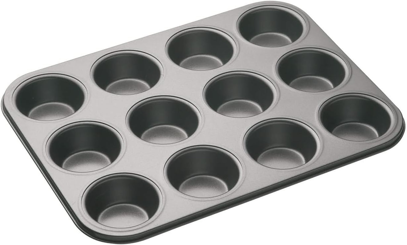 Masterclass 6-Loch-Muffinblech Mit PTFE-, PFOA- Und Bpa-Freiem Antihaftbeschichtung, Robustes 1Mm Dickes Karbonstahlblech, 27 X 18Cm Cupcake-Form Formen und Tabletts zum Backen Naty Shop 35 X 27 X 2,5 Cm