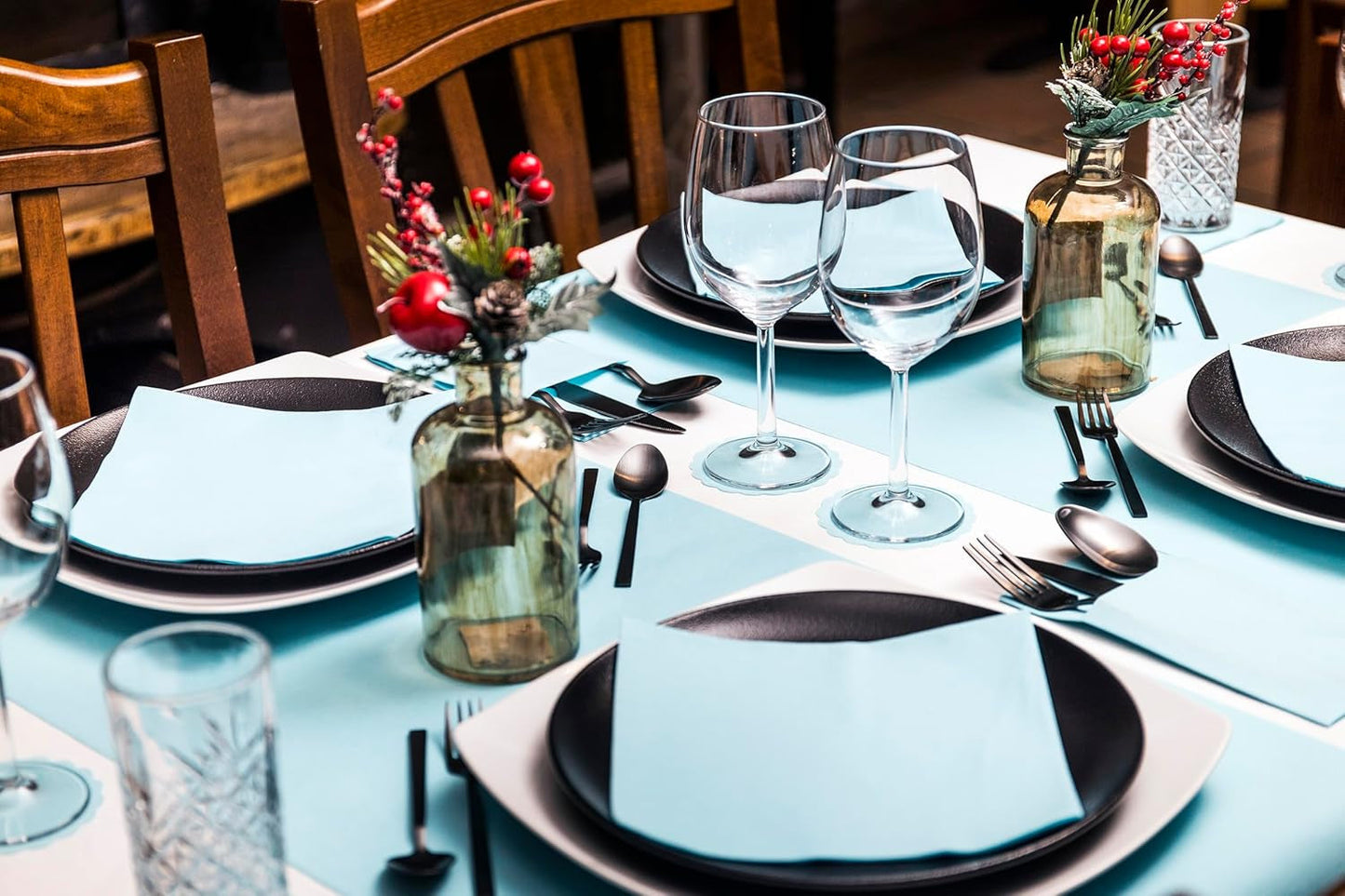 50 Aroba Airlaid Servietten Textiloptik 19 FARBEN 40X40 cm 1/4 Falz Hochwertige Textiloptik Hochzeitsservietten für Jubiläen Hotel Gastronomie Feiertage Weihnachten Hochzeit Rosa