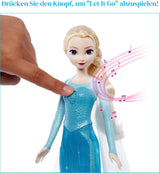 Mattel Disney Frozen Toys Elsa singende Puppe im ikonischen Outfit singt „Let It Go“ aus dem Disney-Film „Die Eiskönigin“ für Kinder