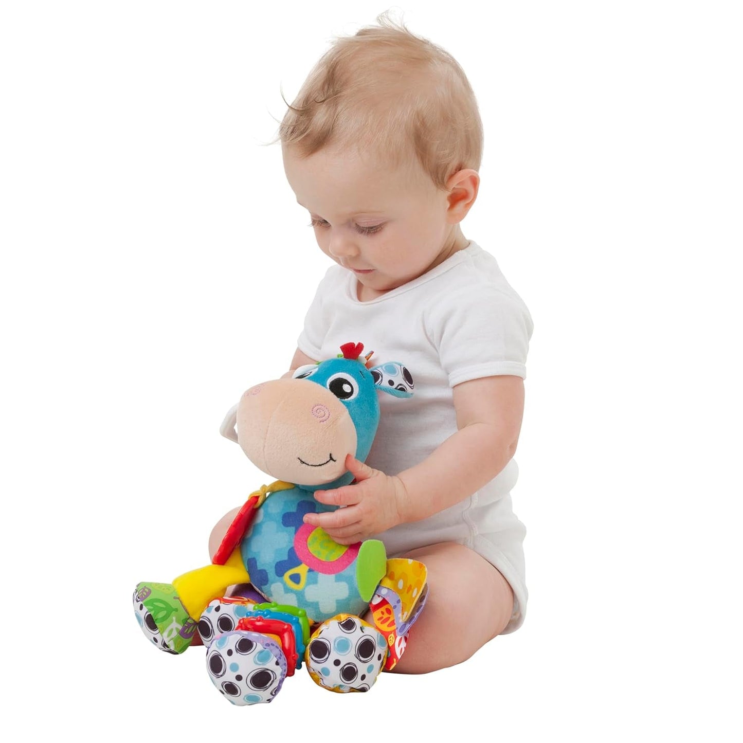 Playgro Clip Clop Sensory Garden Activity Geschenkpaket – Sensorisches Gartenspielzeug für Babys ab 0 Monaten – Interaktives Spielzeug mit Rasseln, Beißring und Kinderwagenfreund – 4 Stück