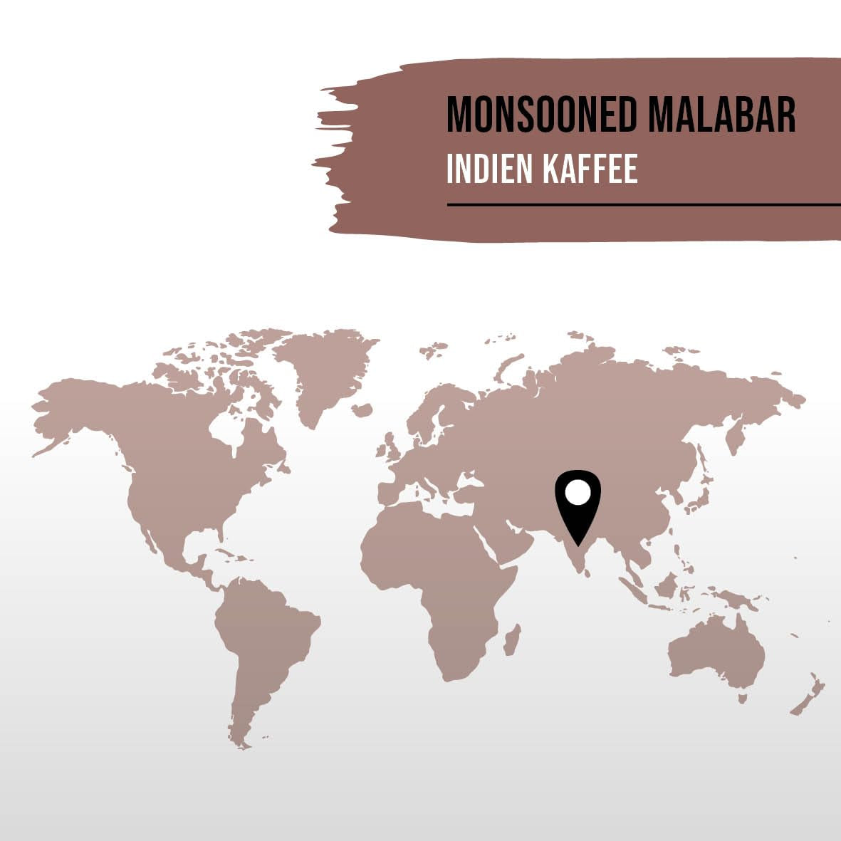 STARKER TOBAK Monsooned Malabar-Kaffee, ganze Bohne, handgeröstet – mittlere Röstung, Indien, 100 % Arabica, geeignet für Filterkaffee, French Press, Kaffeevollautomaten, schonend für den Magen – extra niedriger Säuregehalt