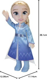 Disney Frozen 2 Elsa Reisepuppe, 35 cm große Puppe mit Kleid im Kultfilm-Stil, Stiefeln und langen geflochtenen Haaren für zusätzlichen Spielspaß, für Mädchen ab 3 Jahren