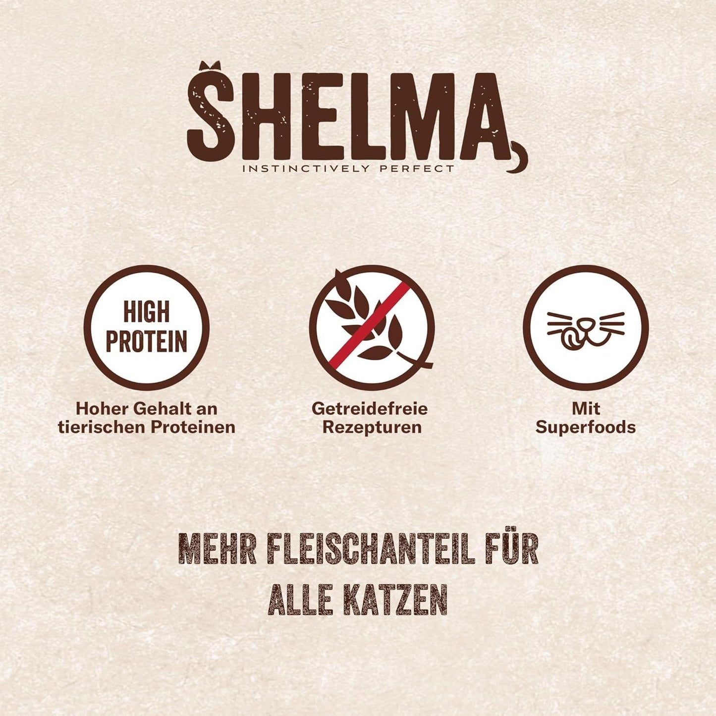 Shelma Nassfutter für Katzen mit Truthahn in Tomaten- und Kräutersauce – getreidefreies Vollfutter mit hohem Fleischanteil – 28 x 85 g (2,38 kg)