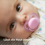 Philips AVENT Set mit 4 leichten und atmungsaktiven Ultra Air-Schnullern: 2 im Dunkeln leuchtende Schnuller und 2 Tagesschnuller, ab 18 Monaten (Modell SCF349/43)