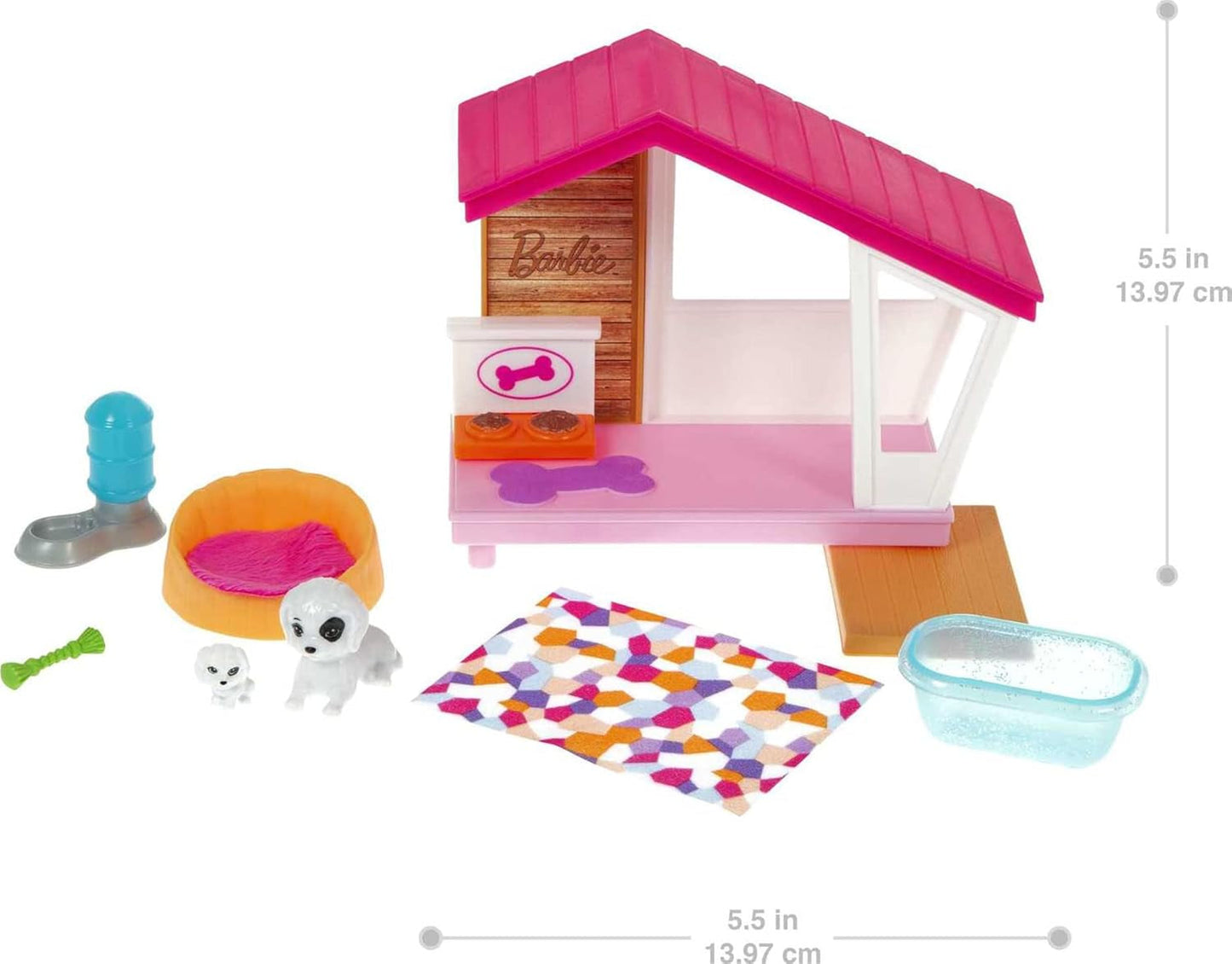 Barbie GRG78 - Mini Playset with 2 dogs, dog house and accessories, gift for children from 3 to 7 years Naty Shop Dolls