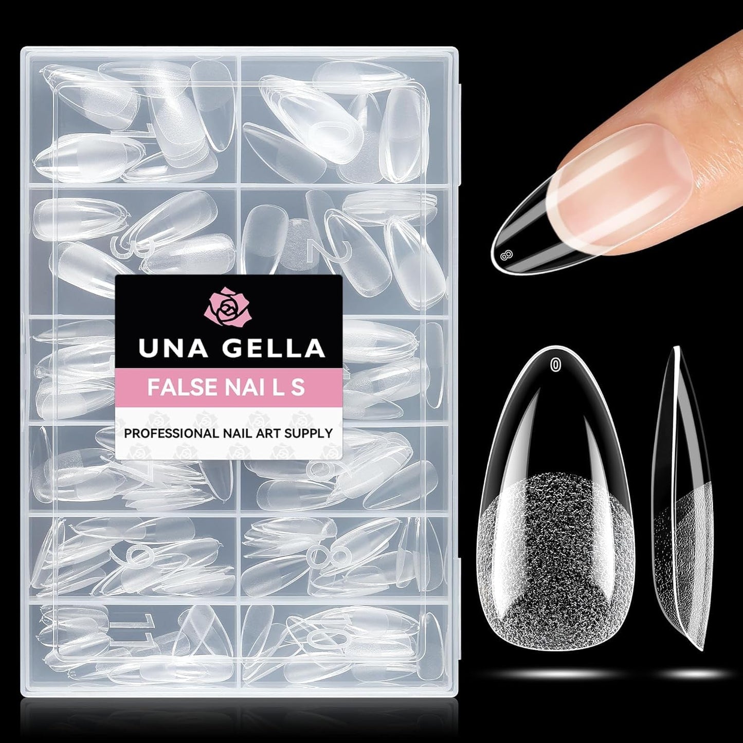 Ballerina-Gel-Nagelspitzen, 216 Stück, 12 Größen, weiche Gel-Nagelspitzen, vollständige Abdeckung, Nagelverlängerungs-Set, halbmatt, DIY, Heimkunst
