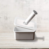 Emaillierte Vakuum-Aufbewahrungsdose für Lebensmittel | XL| 1,85L | 23,5 x 17,5 x 7 cm | hält Lebensmittel viel länger frisch | schützt Lebensmittel vor Bakterien- und Pilzbefall | ohne Vakuumpumpe Frischhaltedosen Naty Shop