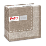 Fato - Trockenpapierservietten, Airlaid, Textileffekt, Packung mit 50 Servietten, 40X40 gefaltet im 4er-Format, Tropicana Decor