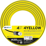 Gartenschlauch Cellfast GELB, leicht, langlebig, 4-lagig, langlebiges Kreuzgeflecht, UV- und algenbeständig, verdrehsicher, REACH-Technologie, 20 bar, -10/+50°C, 3/4"-Verschluss, 20 m