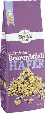 Hof Hafermüsli mit Beeren, glutenfrei (425 g) - Bio