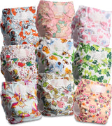 Littles and Bloomz wiederverwendbare Windel FLV2-0602, Standard-Klettverschluss, 6 Windeln