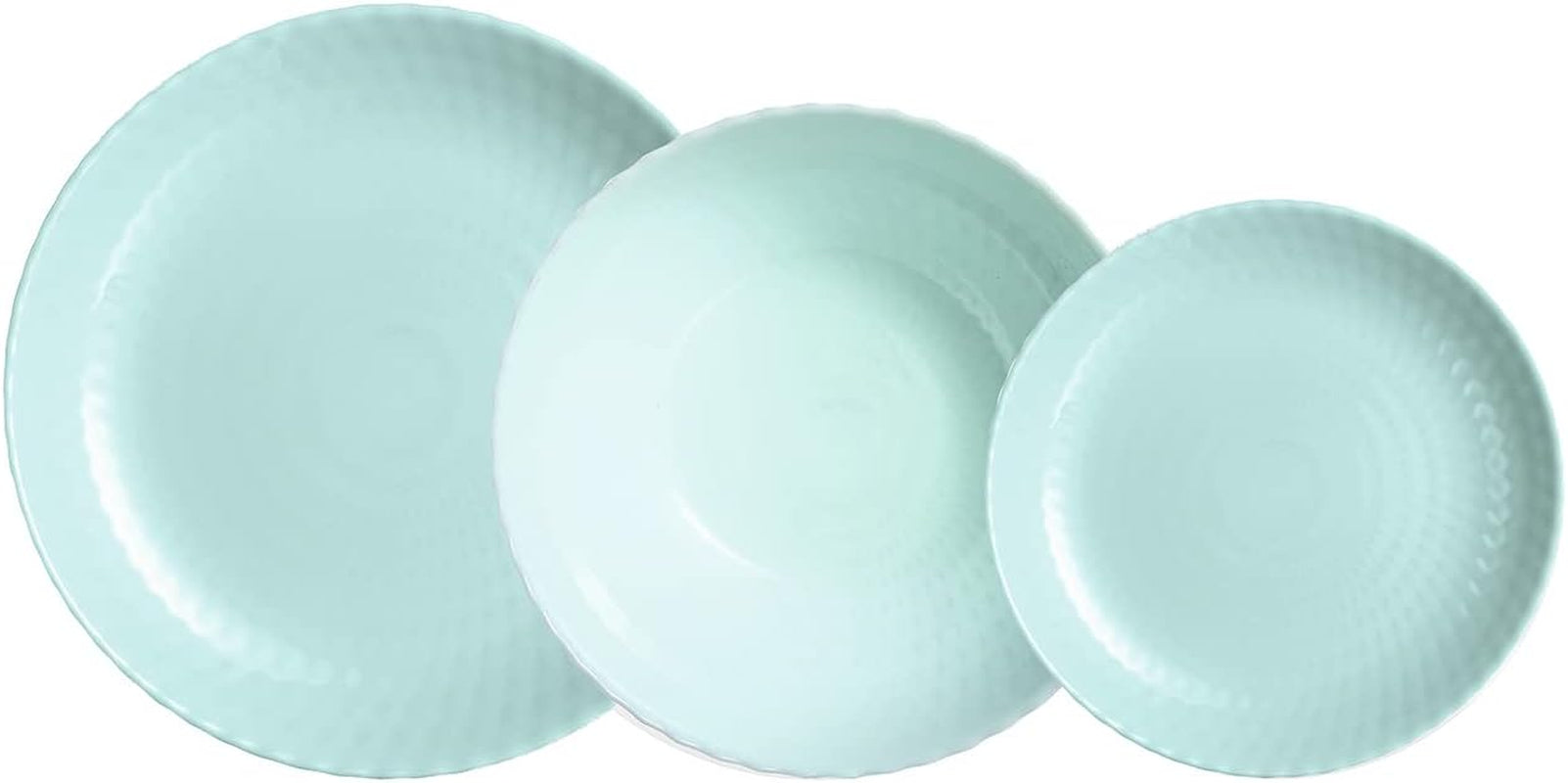 Pampille Türkis Opal Geschirrset, 18-teilig – 6 Personen, türkis
