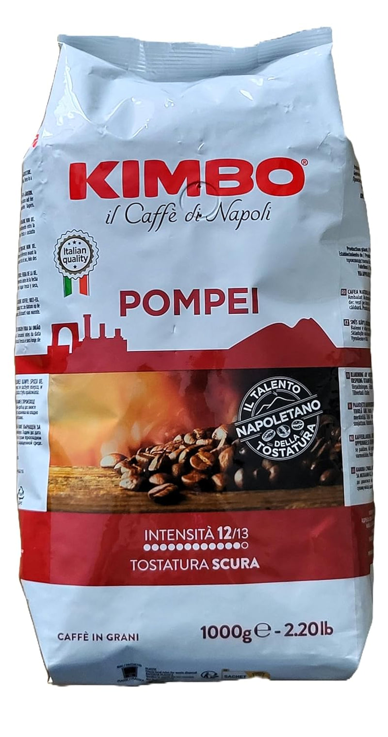 Ganze Pompei-Kaffeebohnen, intensive Röstung, 1-kg-Beutel