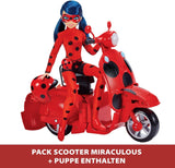 Bandai – Miraculous Ladybug – Miraculous Switch’n Go Scooter + 26 cm große Gelenkpuppe Ladybug Lucky Charm – P50668