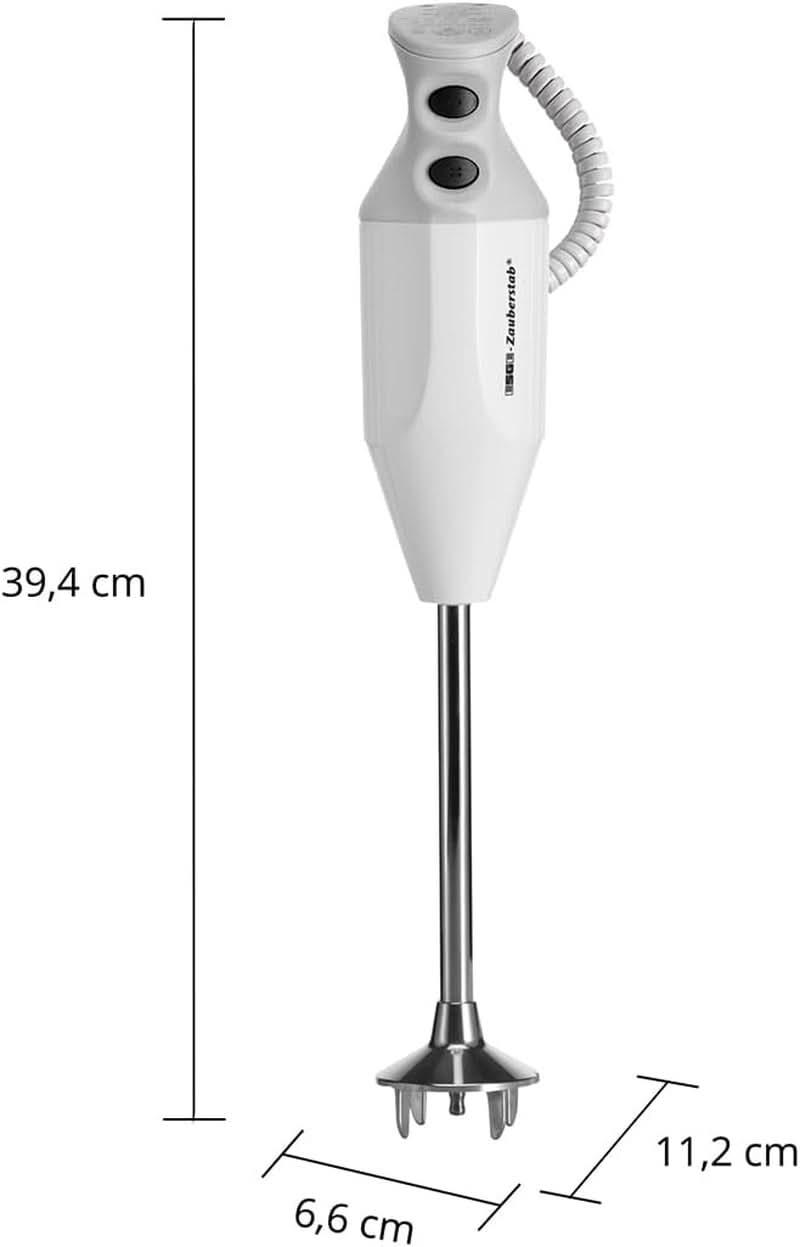 ESGE Zauberstab P 200 Profi, Stabmixer Weiß Inkl. Zubehör, Bis Zu 17.000 U/Min, 90860, Weiß/Grau Kitchen Naty Shop