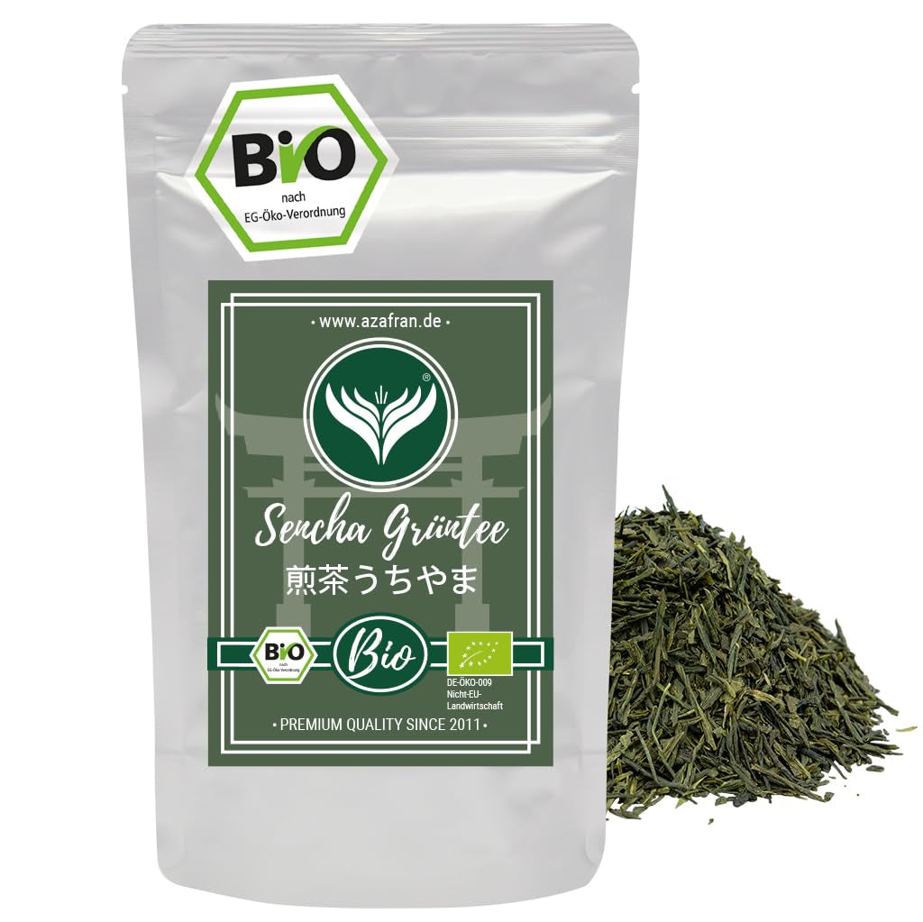 Azafran Grüntee – Bio Sencha Grüntee lose geschnitten – Original Uchiyama aus Japan 250 g