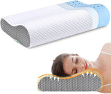 Ecosafeter Memory Foam Kissen Nackenstützkissen Ergonomisches Nackenkissen für verschiedene Schlafpositionen mit abnehmbarem Bezug Zervikale orthopädische Kissen Naty Shop Standardtitel